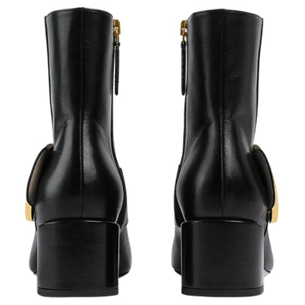 GUCCI Blondie Leather Ankle Boots 5.5cm Women"s Black