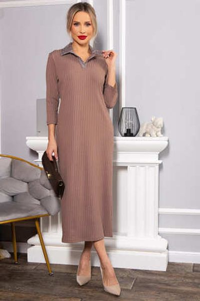 Платье трикотажное Каприччио (коричневое) П14591-10М LT Collection