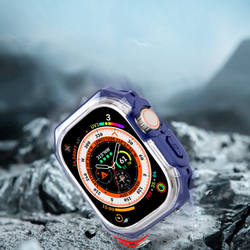 Чехол-бампер с синими вставками от Dux Ducis для часов Apple Watch Ultra 1 и 2, 49MM, Tamo Series Case