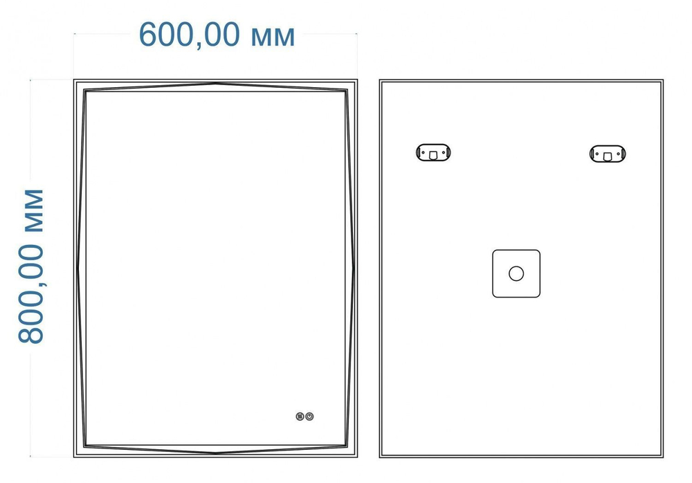 Зеркало с подсветкой и подогревом "Firenze 600x800" AM-Fir-600-800-DS-F-H