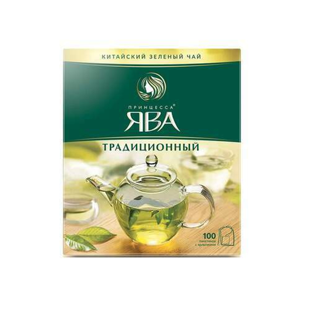 купить Чай зеленый в пакетиках Принцесса Ява Традиционный, 100 пак/уп