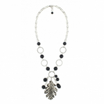 Колье лист Ester Bijoux Дуб CL875-S BW