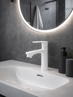 Смеситель для раковины DIWO Тула DW-TU03WH белый