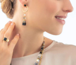 Серьги Coeur de Lion Black-Gold 3039/21-1316
