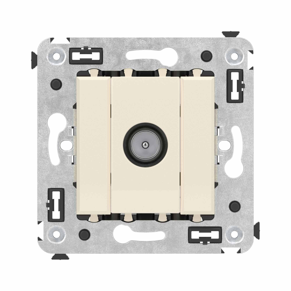 Розетка TV оконечная в стену, "Avanti", "Ванильная дымка"