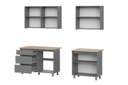 Кухонный гарнитур Den 2,0м Графит серый/Дуб Сонома