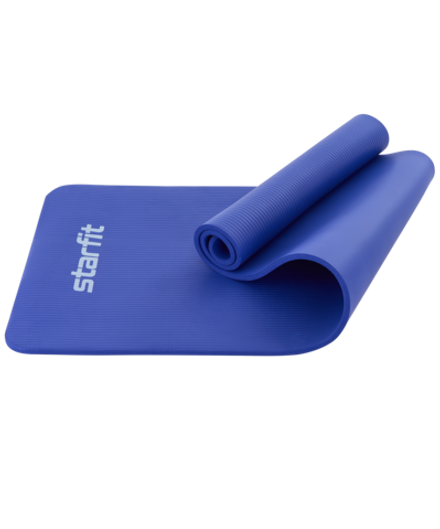 Коврик для йоги и фитнеса FM-301, NBR, 183x61x1,2 см, темно-синий