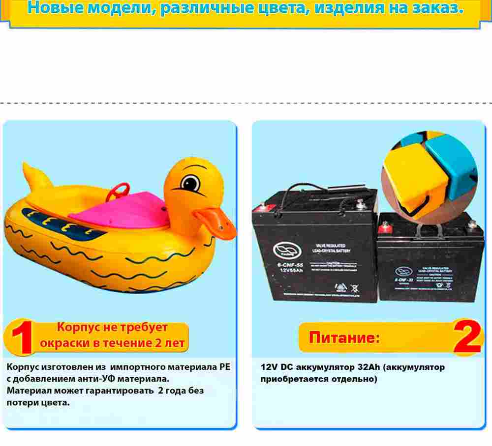 Электрическая бамперная лодка «Зелёная» на часовом механизме