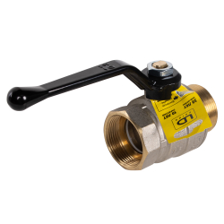 Кран шаровой латунный LD Pride 47.40.B-Н.Р Ду 40 Ру 25 вн-нр, (рычаг)