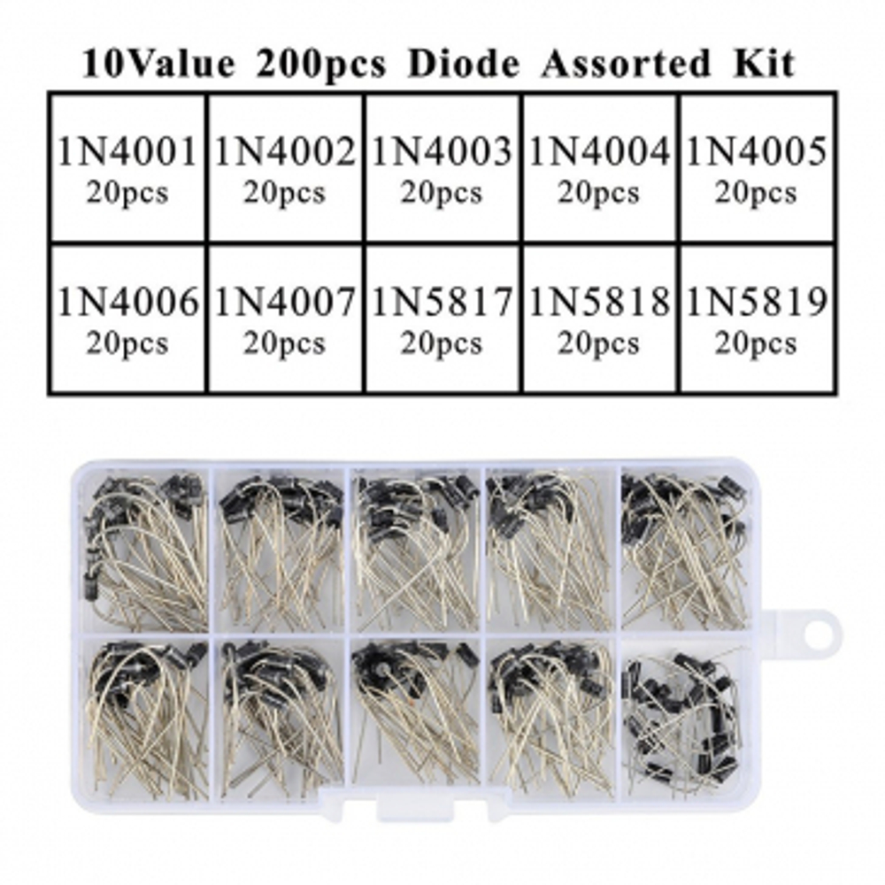 Набор диодов в пенале - 200 шт