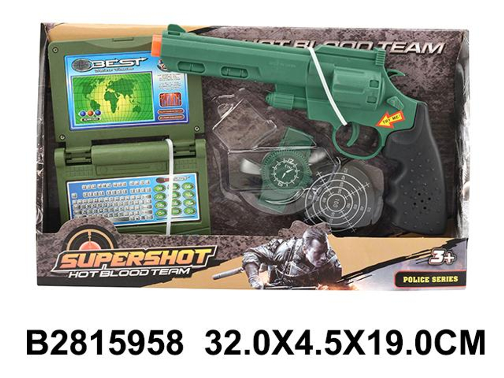 Пистолет на батарейках, коробка 290-19