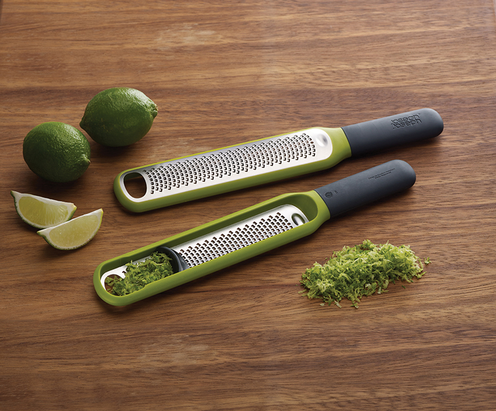 Терка для цедры с очистителем лезвия handi-zest  зеленая