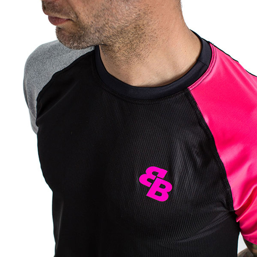 Мужское теннисное поло BB by Belen Berbel Bruno T-Shirt Men - Black, Multicoloured