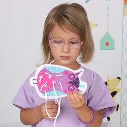 Игра-шнуровка «Веселые шнурочки». Единорог, сова, овечка