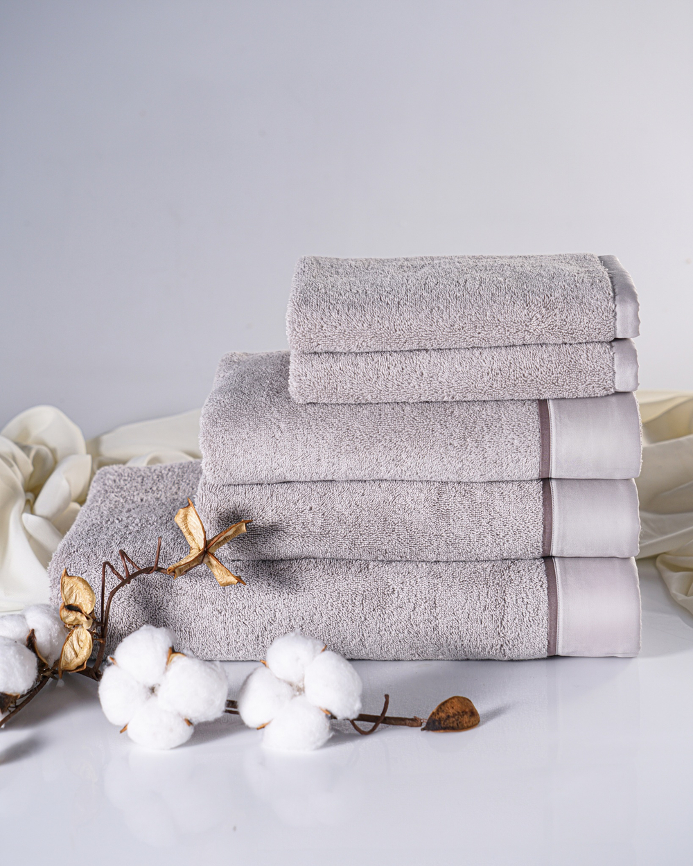 Набор полотенец 3шт Claire Batiste Atelier Brise серый