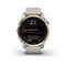 Умные часы Garmin FENIX 7S Sapphire Solar титановый кремово-золотой с светло-песочным силиконовым ремешком