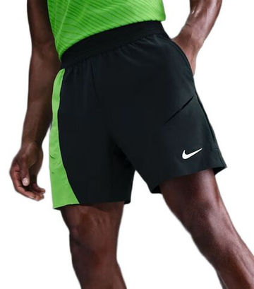 Мужские теннисные шорты Nike Court Slam Dri-FIT Alcaraz - black/mean green/white
