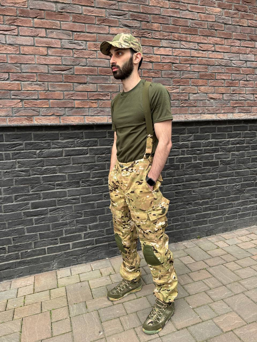 Тактический костюм горка с наколенниками и налокотниками лайт мультикам