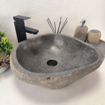 Раковина из речного камня RS-63673 (43*43*15) 0122