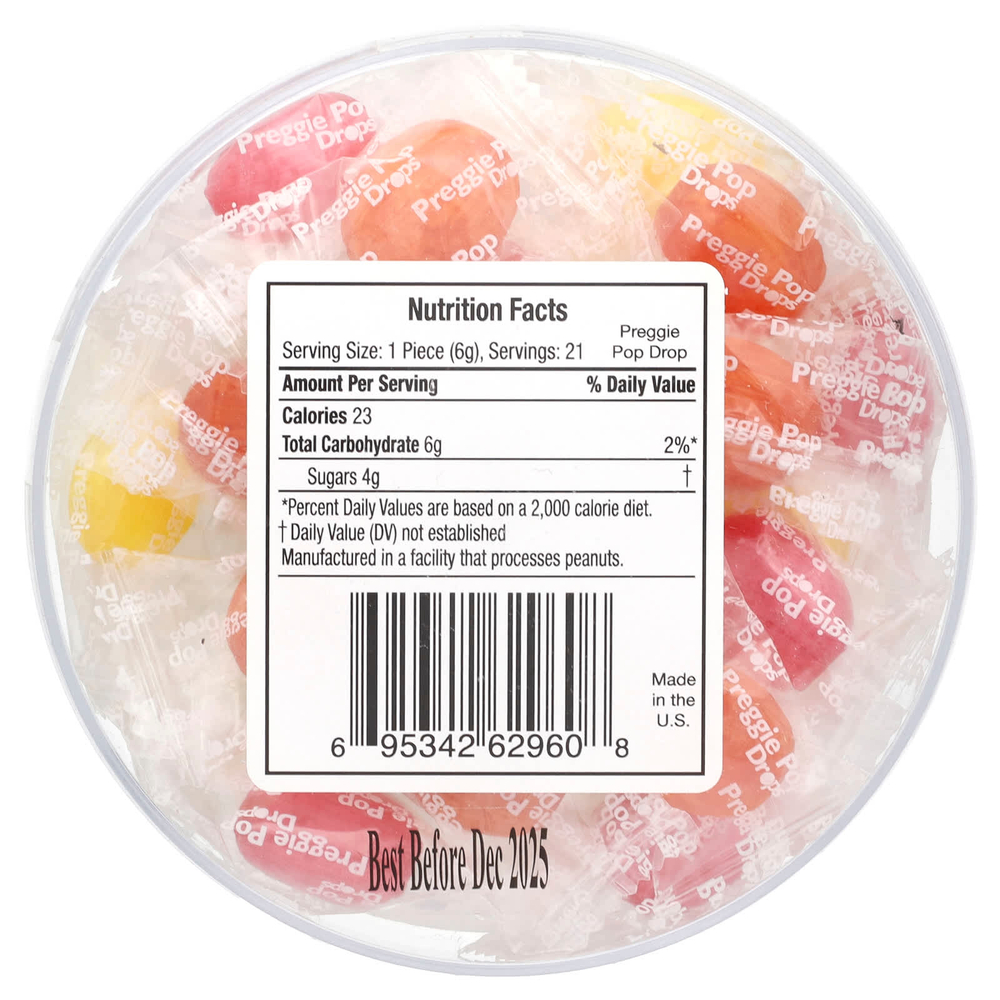 Preggie, Pop, капли для беременных, кислые фрукты, 21 шт.