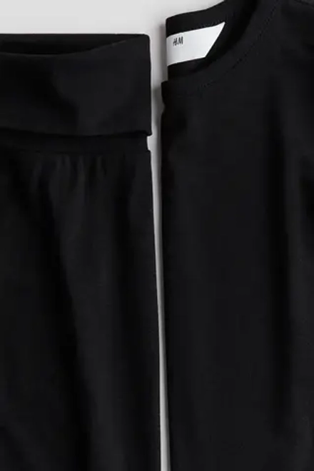 H&M Комплект из юбки и топа, черный