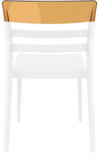 Стул пластиковый Mone белый, желтый