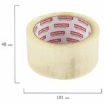 Клейкие ленты упаковочные, 48 мм х 60 м, КОМПЛЕКТ 6 шт., прозрачные, толщина 45 микрон, ОФИСМАГ, 440070