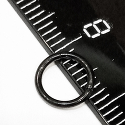 Кольцо-кликер с замком 6 мм толщиной 1,2 мм для пирсинга. Медицинская сталь, титановое черное покрытие