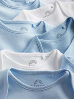 Боди с коротким рукавом для малышей Next T52-236, 5 шт., Белый, Голубой