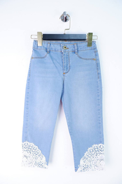 Джинсы LC Waikiki с кружевными вставками, на 8/9 лет