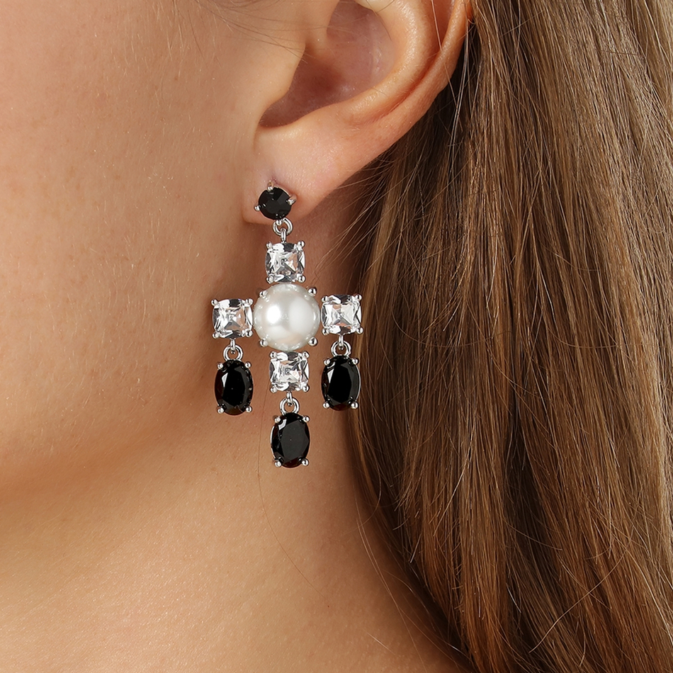 Серьги Dyrberg Kern LEONORA SS CRYSTAL / BLACK 430074