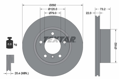 TEXTAR - 92132805-TET - Brake Disc