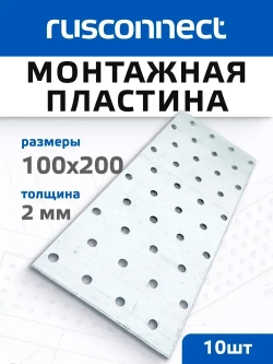 Монтажная пластина RPP12 100х200х2 мм (10 шт.)