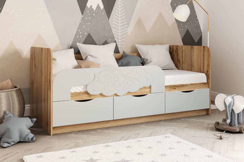 Детская кровать 1832 Мишки