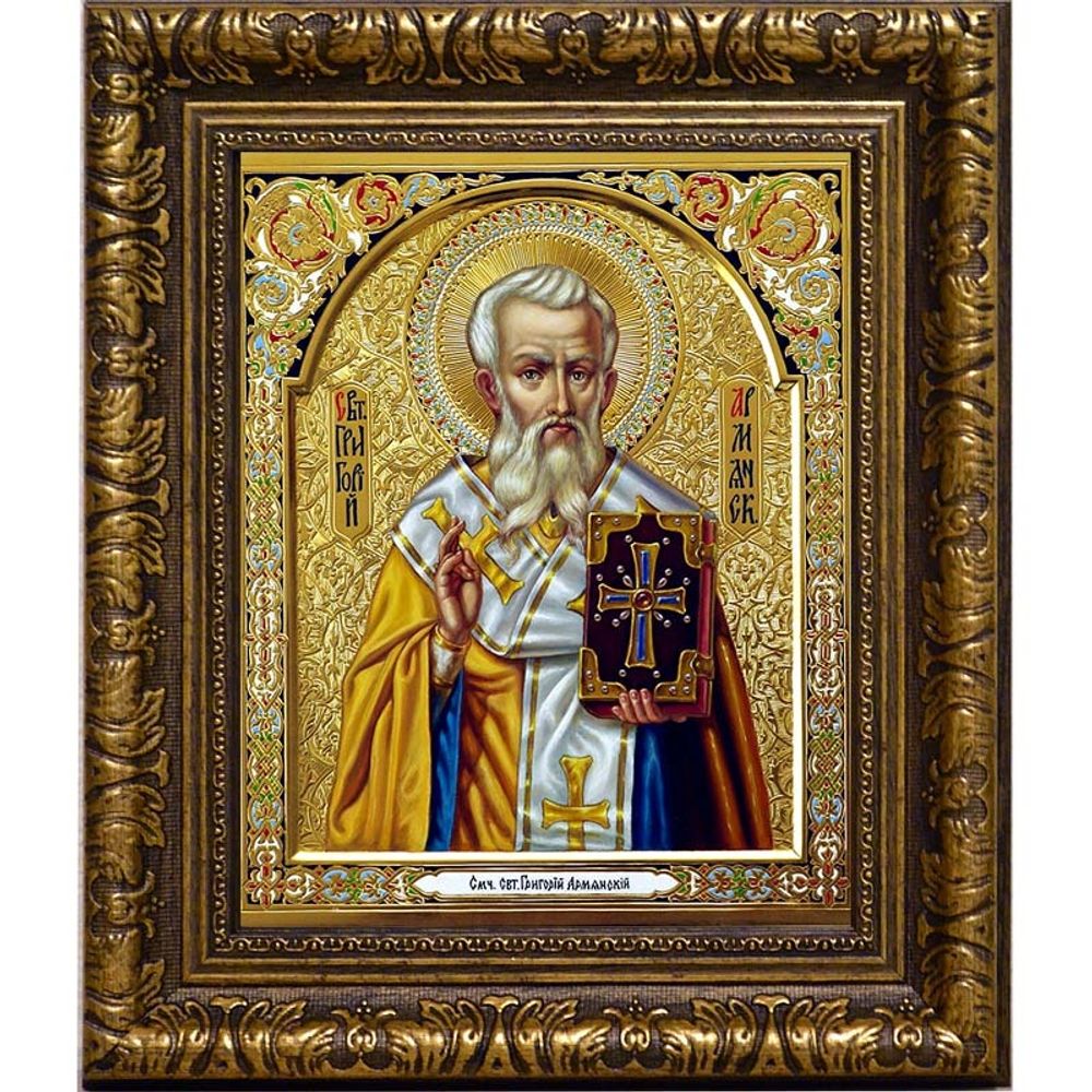 Григорий Армянский, просветитель Великой Армении, Священномученик. Икона на холсте.