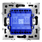 Перекрестный переключатель встраиваемый VOLTUM S70 двухклавишный 10А, (черный матовый)