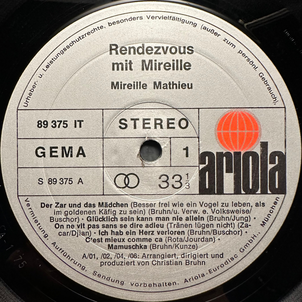 Mireille Mathieu - Rendezvous Mit Mireille (Германия 1975г.)