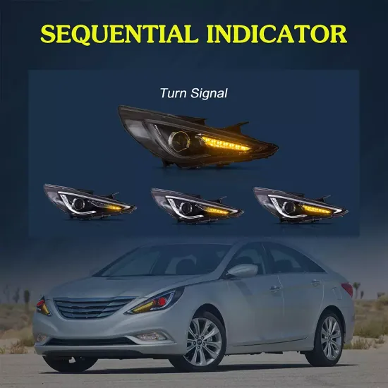 Передние фары Хендай Соната 2009-2014 V8 type