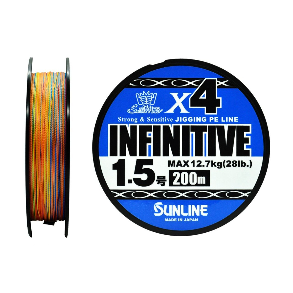 Шнур плетеный SUNLINE INFINITIVE 4 200 (5C) #0.6/12lb
