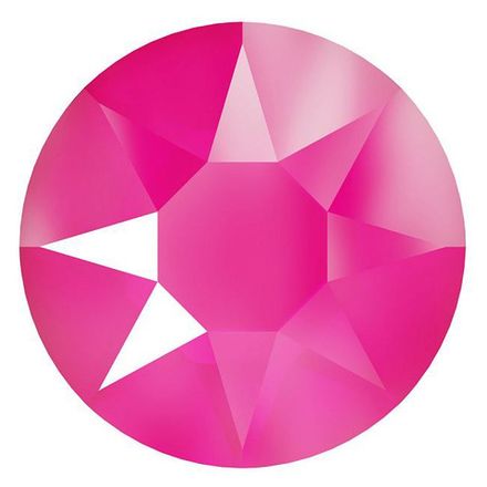 evoli 2088 Flatback Crystals No Hotfix - Electric Pink