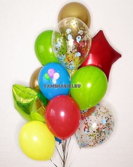 Букет шаров "В стиле яркий цирк"