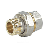 Соединитель латунь никель американка Ду 15 (1/2") прямой ВР/НР 9013 ГОСТ 32585-2013 Aquasfera 9013-01