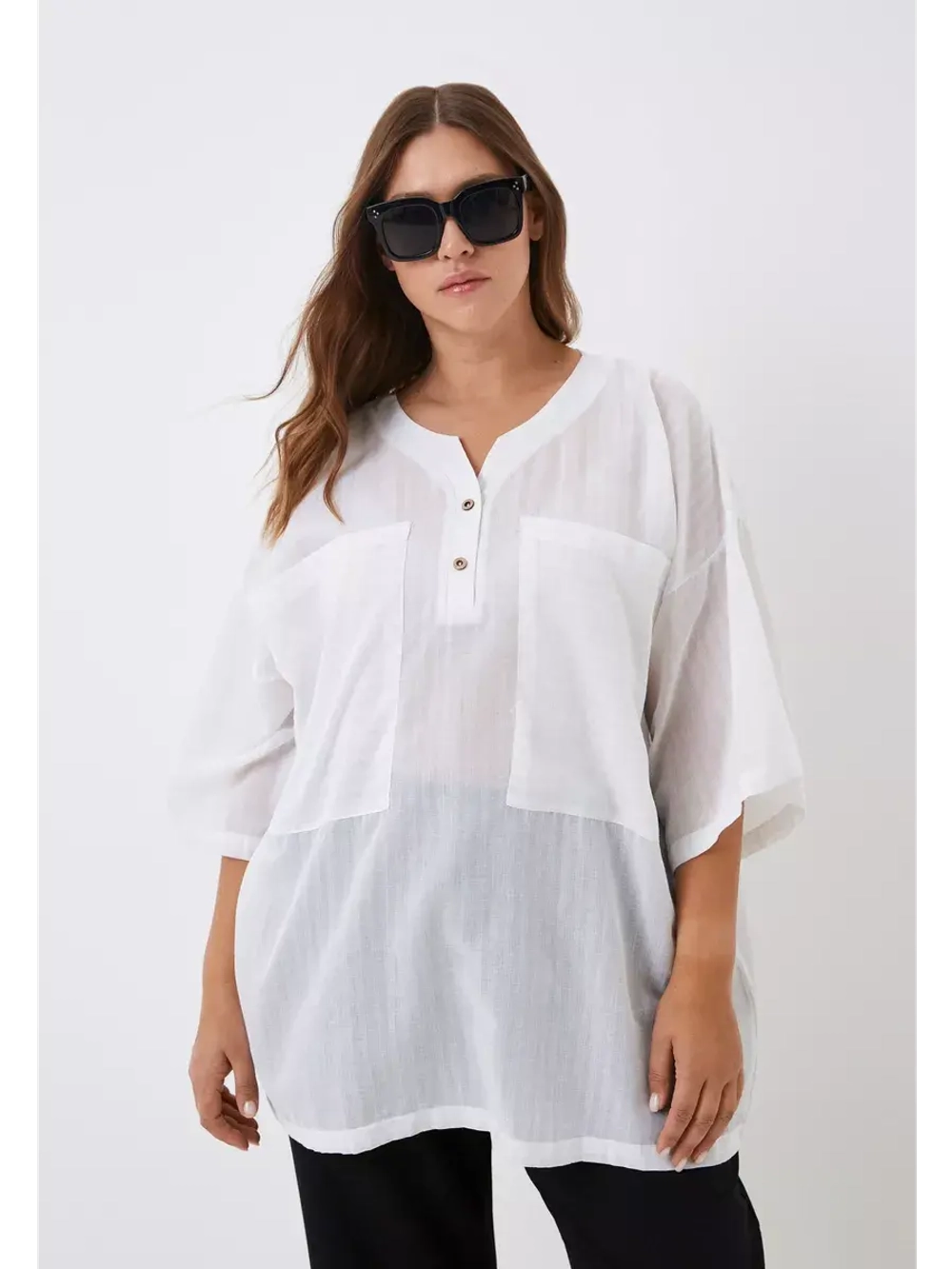 Блузка хлопковая оверсайз