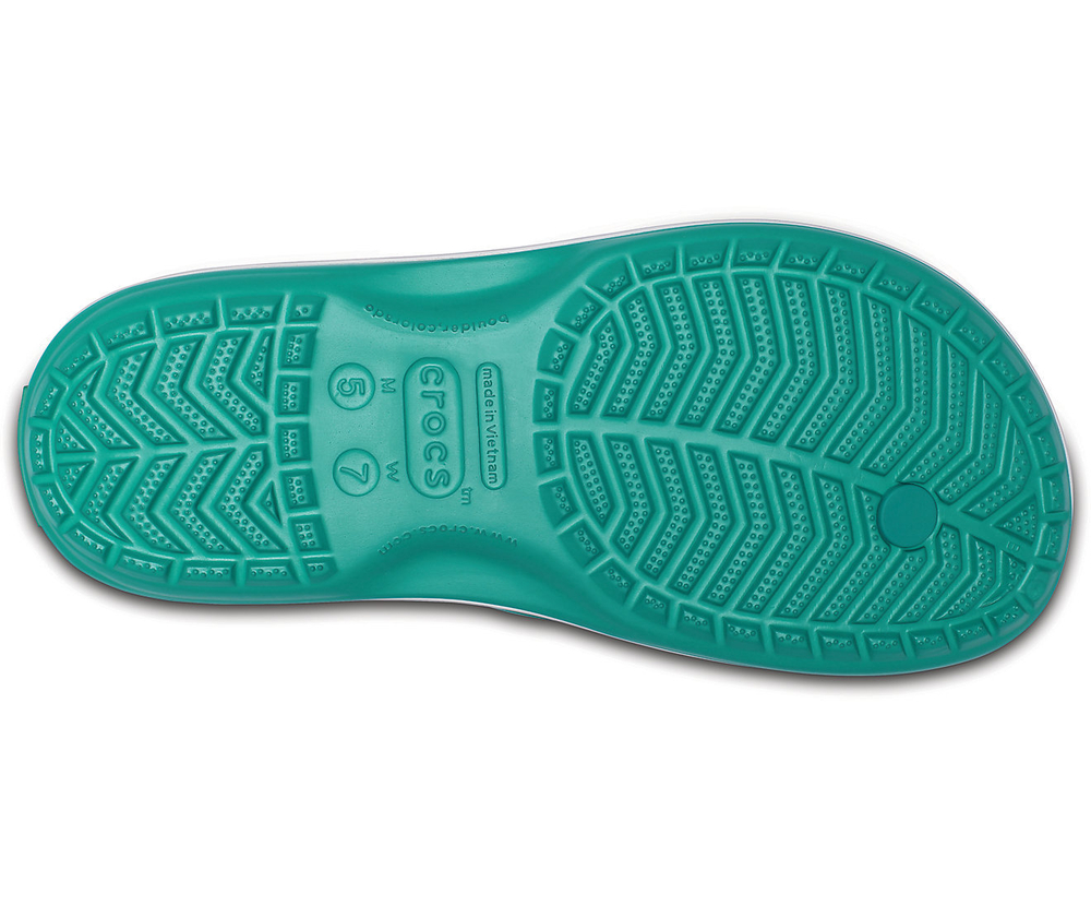 Шлепанцы Crocs Crocband Flip Tropical Teal/White
