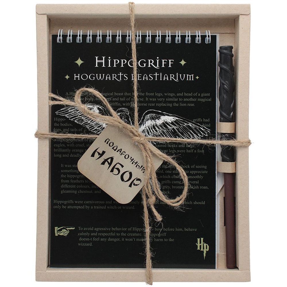 Набор Блокнот Гарри Поттер А5 60 листов + Ручка шариковая Волшебная палочка (вид 1) (Центрум)