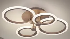 3009/2+2 CHAMPAGNE SILVER (1) Люстра N (RL)