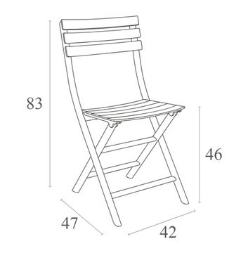 Стул пластиковый складной Helen