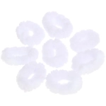 Резинки для волос 100шт «МИНДАЛЬ», цвет белый, d-2см