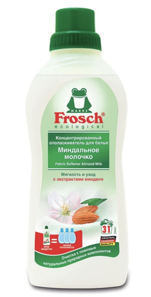 Frosch Концентрированный ополаскиватель для белья (миндальное молочко), 0,75л