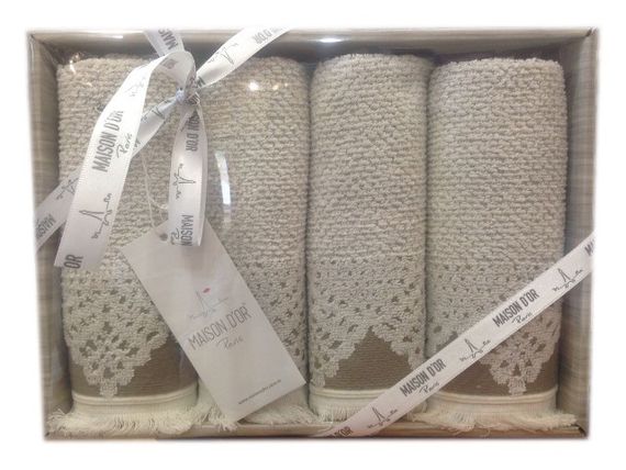 Салфетки махровые  JACQUARD NATURALLE - ЖАККАРД НАТУРЕЛЛЕ  40х60  Maison Dor (Турция)